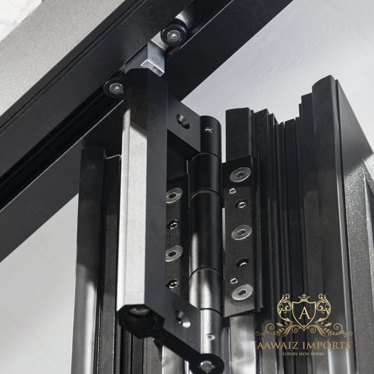 8 Ft Wide By 9 Ft Tall (96" By 108") Aluminum Bi Fold Patio Door Outswing Thermal Break Insulated Matt Black Finish