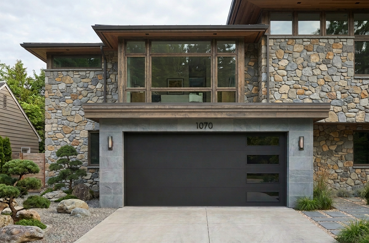 Sandwich Panel Garage Door Luxury Grey Finish Insulated