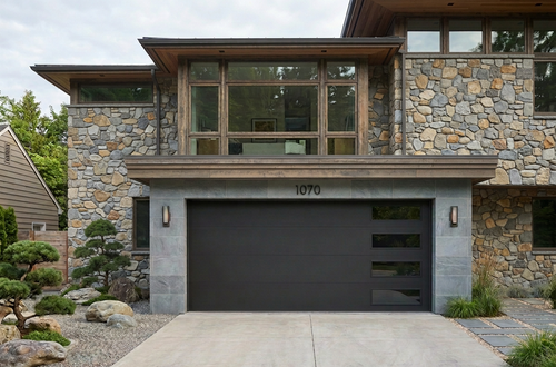 Sandwich Panel Garage Door Luxury Grey Finish Insulated
