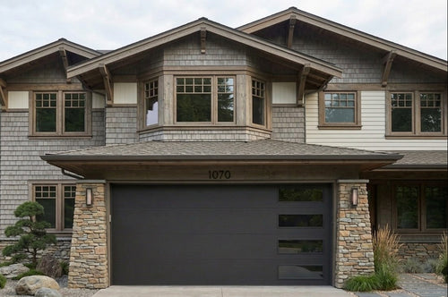Sandwich Panel Garage Door Luxury Black Finish Insulated