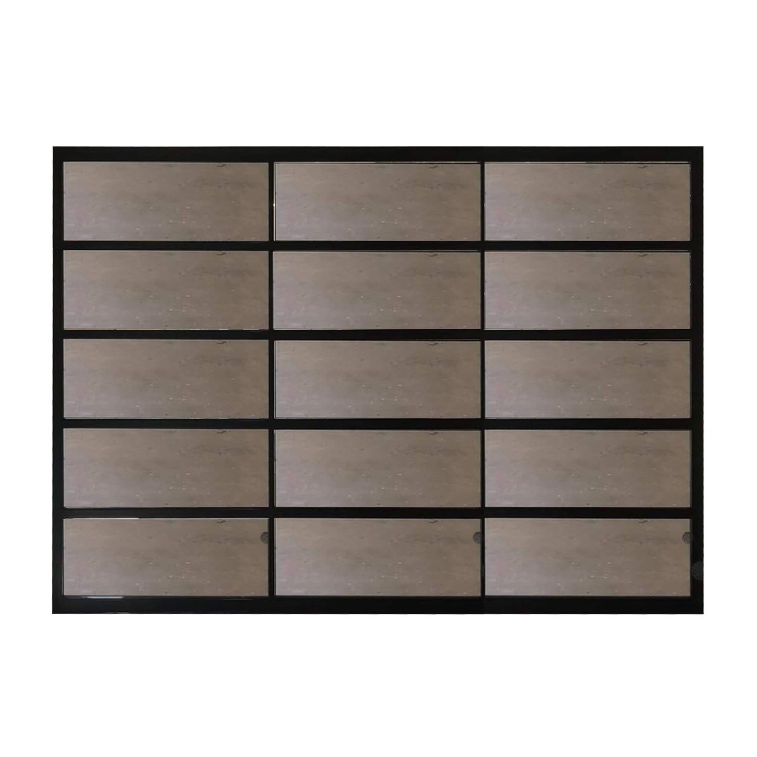 10 X 10 Full View Modern Garage Door With Matte Black Finish With Frosted Glass